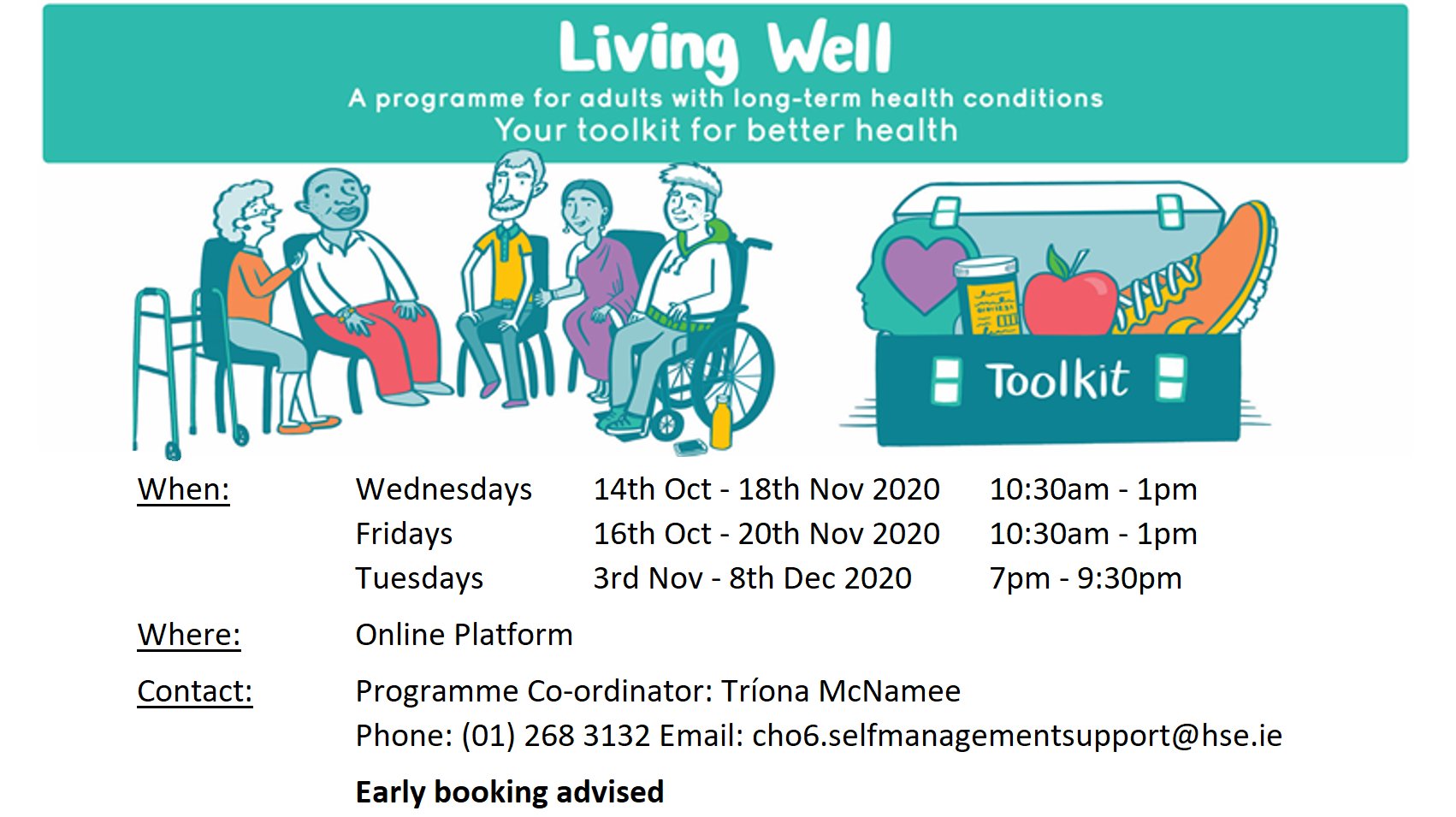 Living Well Programme Disability Bray   Living Well Online Group October 2020 