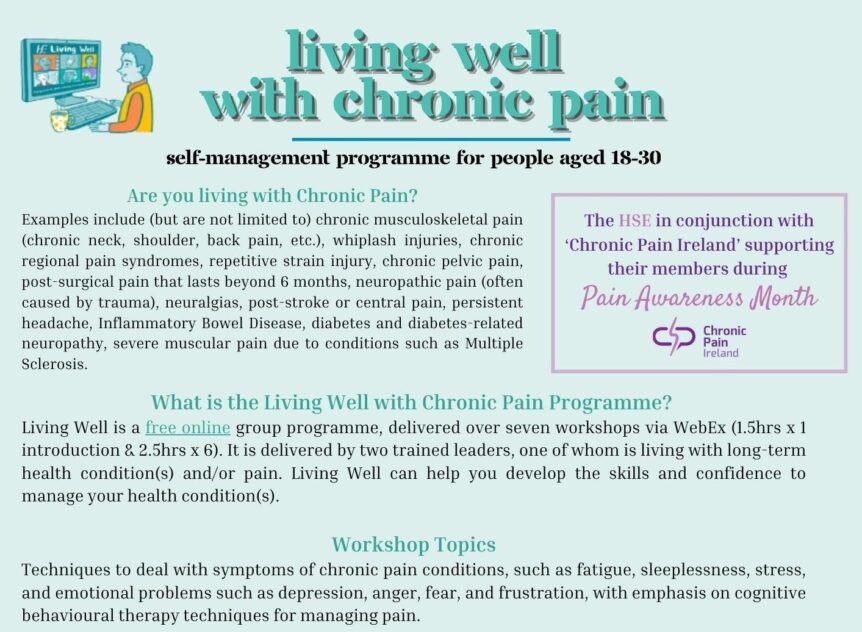 Living Well with Chronic Pain Programme poster