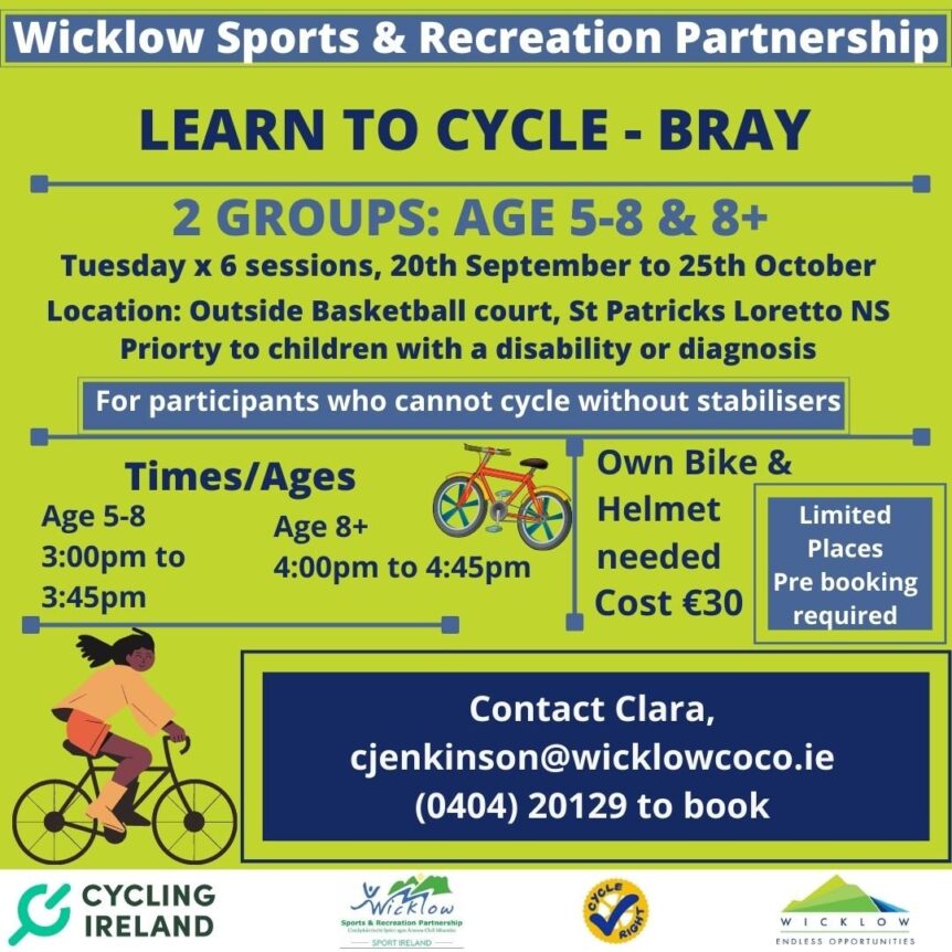 Wicklow LSP Cycling Classes poster