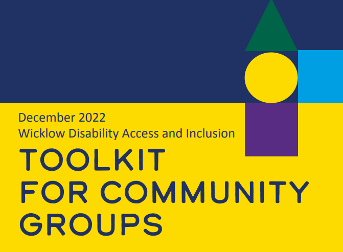 Screenshot of cover with words December 2022 Disability Access and inclusionToolkit for Community Groups